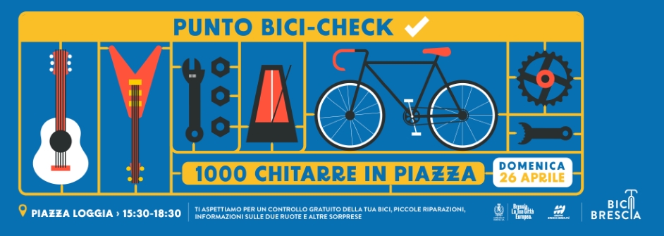 DOMENICA 26 APRILE: PUNTO BICI CON BICI-CHECK IN OCCASIONE DI “MILLE CHITARRE IN PIAZZA”