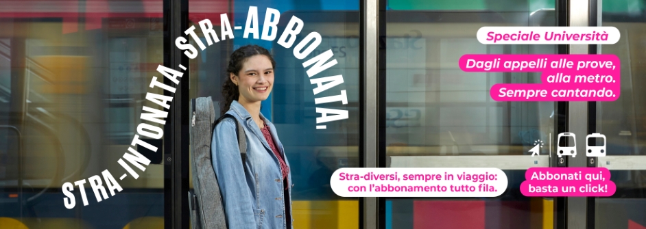 STUDENTI UNIVERSITARI: ABBONAMENTI ANNUALI SCONTATI AL 50%